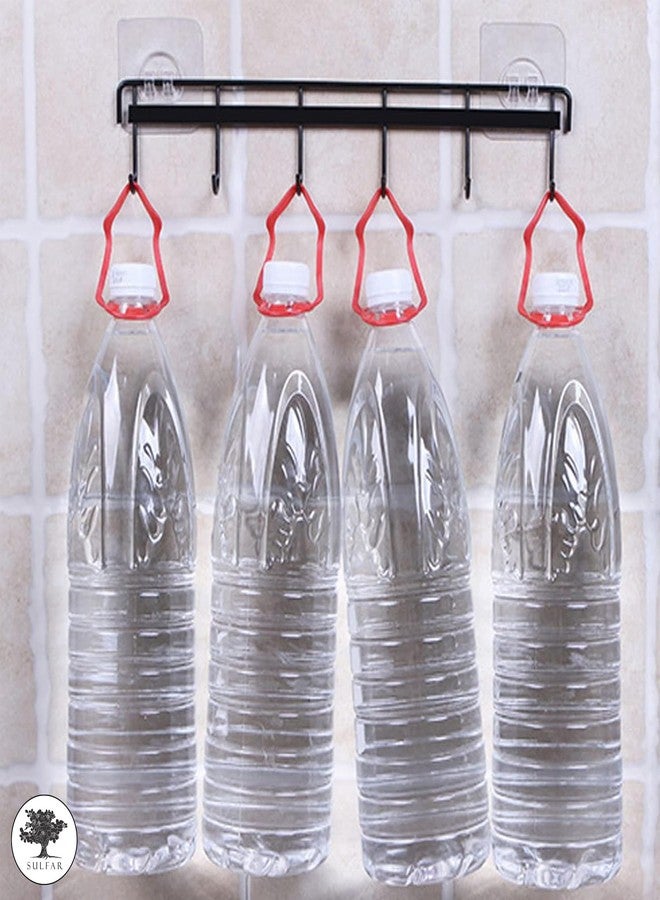 الكبريت رف أدوات مطبخ سولفار يُثبت على الحائط، أسود لاصق، علاقة أدوات مطبخ بدون حفر، حامل أدوات موفر للمساحة، خطافات جدارية للحمام والكرفان - Image 3